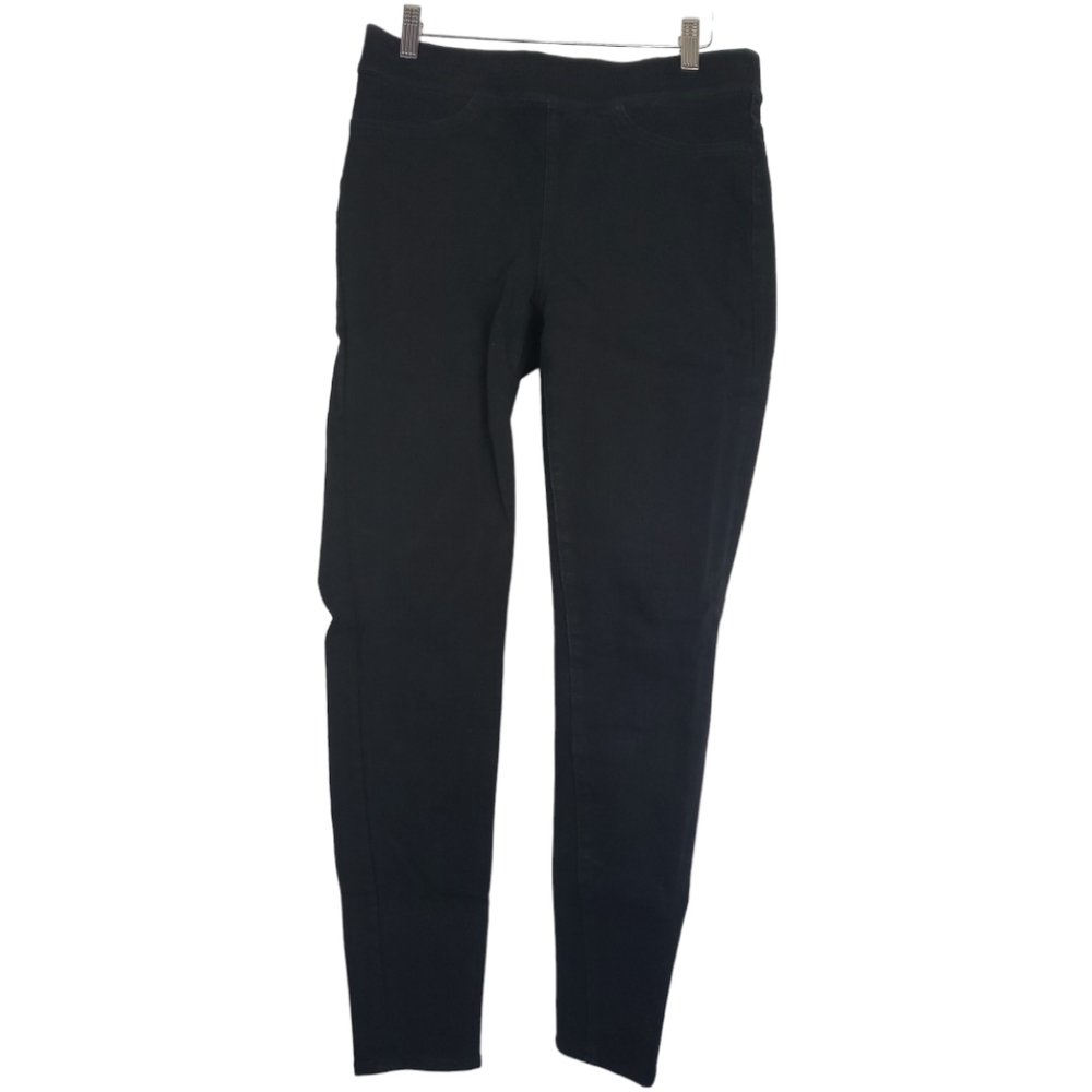 J. Crew Pull On Jeans Size 30 Tall in Black-Flat Front-Skinny